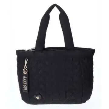 ANNA SUI 해피니스 토트백 하트 퀼팅백 블랙