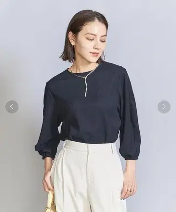 뷰티&유스 유나이티드 애로우즈 양류 라운드 헴 풀오버