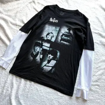 레어 THE BEATLES 비틀즈 서멀 롱 T 포토 프린트 L