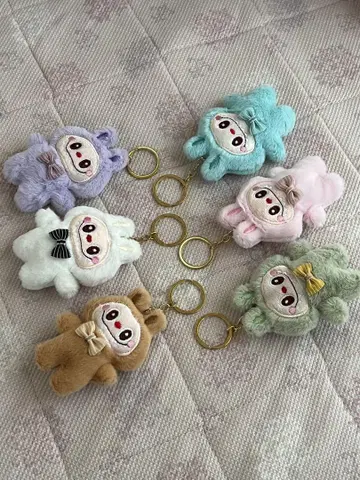 러브부 봉제 인형 키링 6개 세트