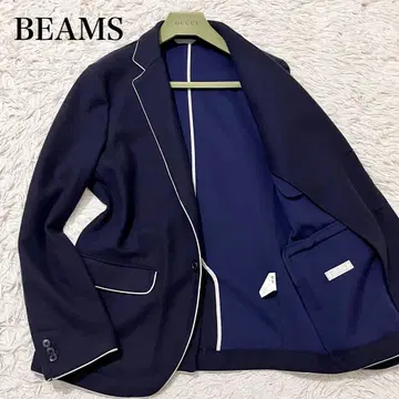 새상품급 빔즈 테일러드 자켓 파이핑 본절 네이비 L