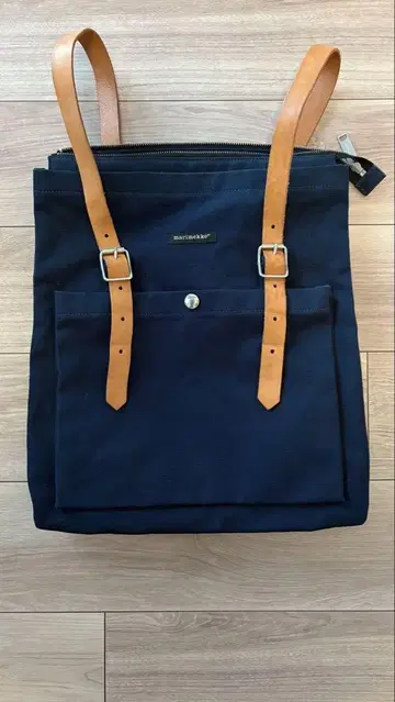 마리메꼬 캔버스 가죽 EPPU BAGS 백팩 네이비