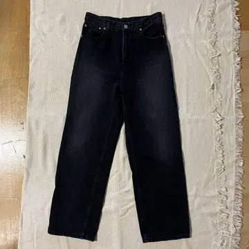 ainode 아이노데 가공 데님 팬츠 블랙 S