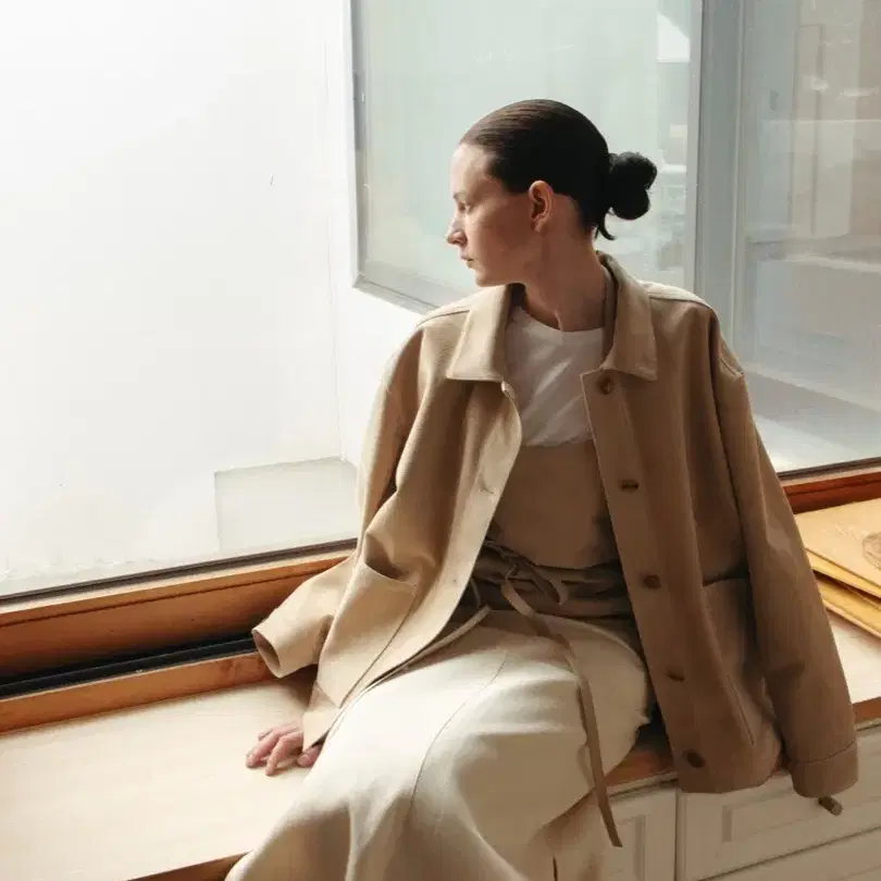 Selling Monoha coated cotton work jacket brown #monoha,#모노하 on