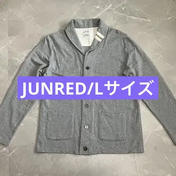 준 레드 L 사이즈 그레이 버튼 맨투맨 자켓 스트레치 원단