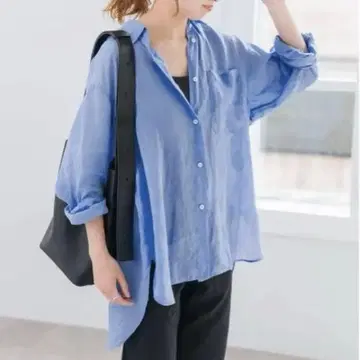 스픽앤스팬 가먼트 다이 시어 라미 셔츠