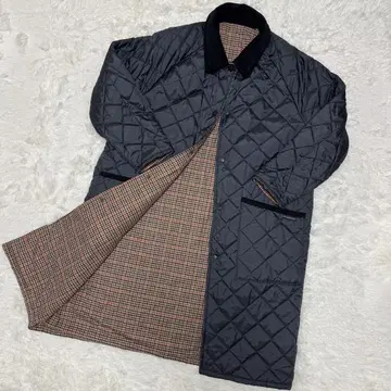 새상품급 LAVENHAM 36 리버서블 퀼팅 체크 무늬 2way