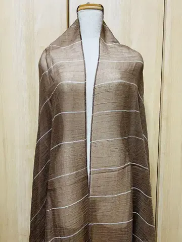 브라운 스트라이프 대형 스톨