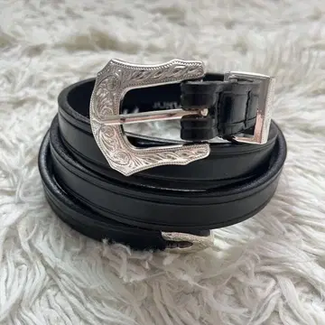 USA TORY LEATHER WESTERN BELT BLACK 34