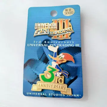 미사용품 USJ 3주년 우드페커 핀 배지