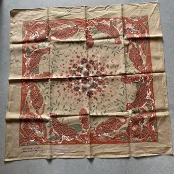 레어 70s 애니멀 무늬 타이거 레오파드 반다나 USA제 빈티지