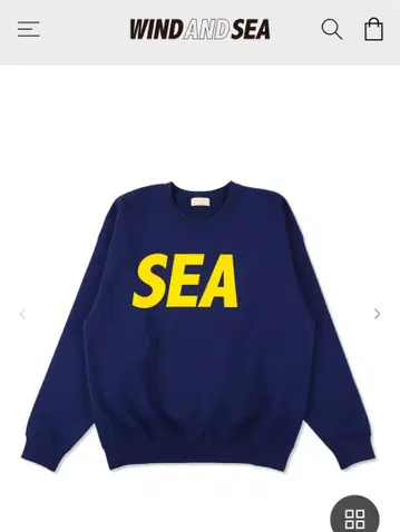 WIND AND SEA 네이비 맨투맨