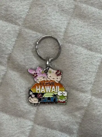 I LOVE HAWAII 키링 일광화상 키티 마이멜로디 쿠로미