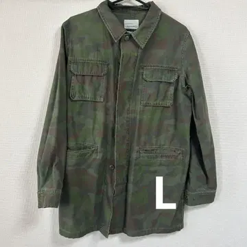 백 넘버 카모플라쥬 밀리터리 자켓 L