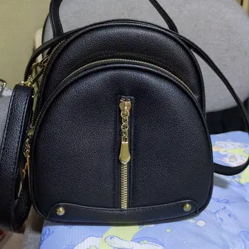블랙 원형 숄더백
