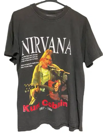 Nirvana 닐바나 Kurt Cobain 카트 코번 티셔츠