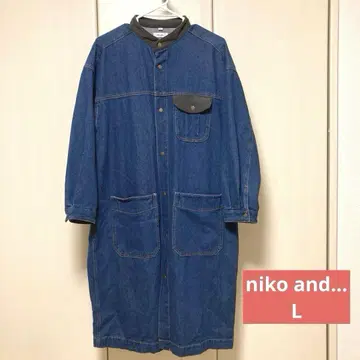 niko and - 스탠드 카라 워크 데님 코트