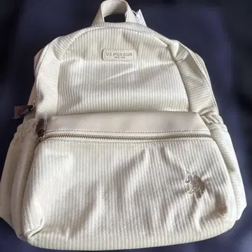 U.S. POLO ASSN. 코듀로이 백팩 여성용 화이트