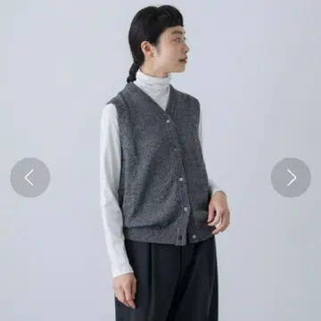 카구레 드라이 코튼 슬리브리스 가디건 그레이
