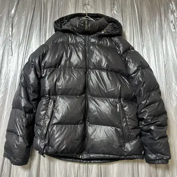 EDWIN 후드 부착 블랙 다운 자켓 M 사이즈