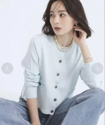 anuans 베이직 크루넥 가디건 MINT