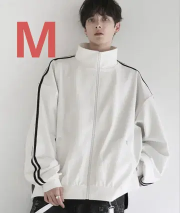 루즈 실루엣 벌룬 슬리브 페이크 서스펜더 드레이프 트랙 자켓