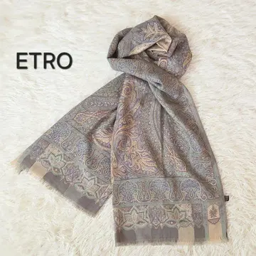 [새상품급] ETRO 에트로 대형 스톨 울 x 실크 페이즐리 무늬 b
