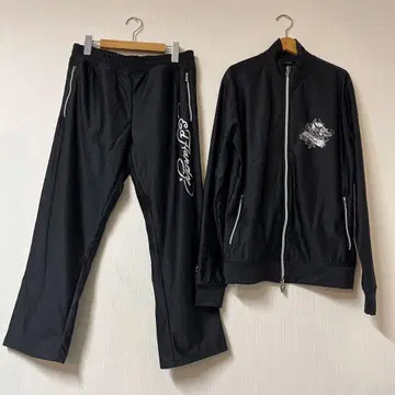 Ed Hardy 저리 팬츠 상하의 셋업 L 블랙 속기모