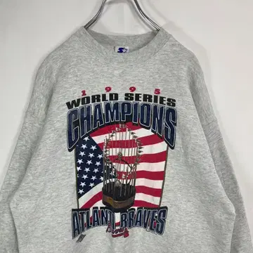 스타터 USA제 90s 월드 시리즈 브레이브스 맨투맨 L