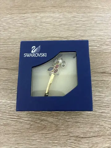 SWAROVSKI 스와로브스키 헤어핀 리프 컬러 스톤