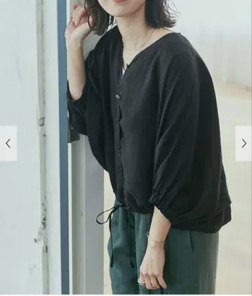 택 포함 새상품 린넨 드로스트 돌먼 블라우스 어반 리서치 도어스 카구레