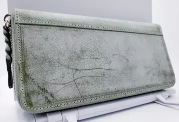 새상품 브라이들 레더 라운드 지퍼 장지갑 그린 녹색 소가죽 천연 가죽