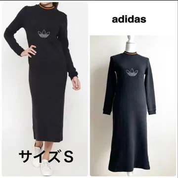 아디다스 adidas 롱 원피스 블랙 긴팔 S 사이즈