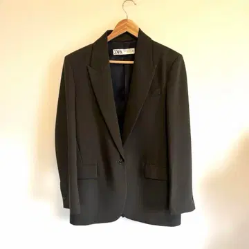 ZARA 테일러드 자켓 여성용 카키 올리브