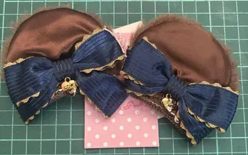 angelic pretty 곰돌이 귀 클립 네이비