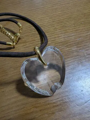 북일유리 하트 or 사과 크리스탈 목걸이