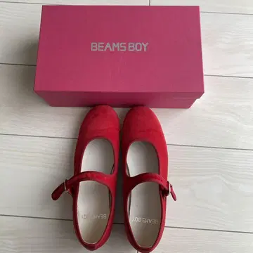 BEAMS BOY 펌프스 쿵푸 슈즈 빨간색 레드 38