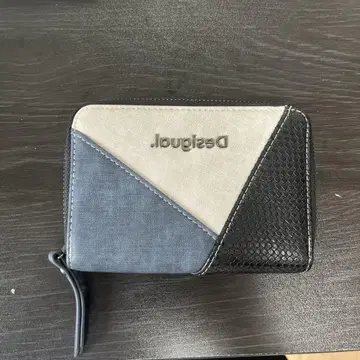 Desigual 접이식 지갑 그레이/블랙/파랑