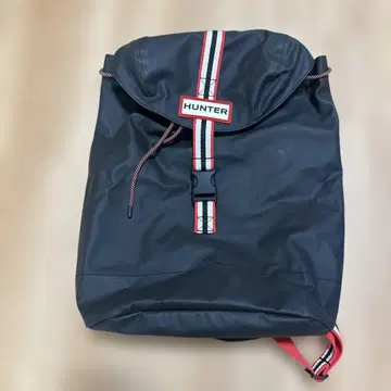 HUNTER 스트라이프 블랙 백팩