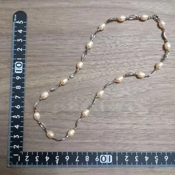 담수 진주 목걸이 감자형 약 42cm