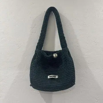 NKNIT 롱 프린지 니트 백 그린
