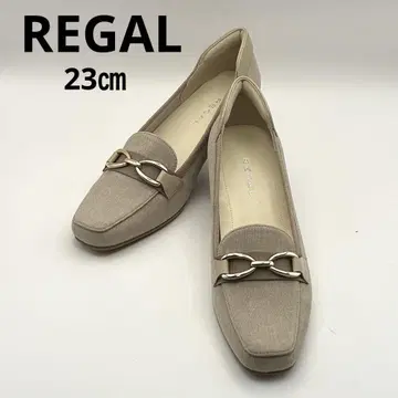 미사용 REGAL [ 23cm ] 비트 로퍼 스퀘어토 캔버스
