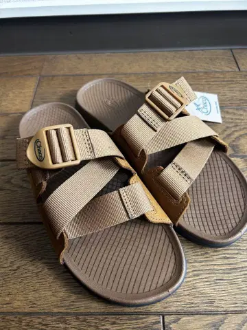 차코 Chaco 가죽 슬라이드 샌들 라이트 브라운 23cm