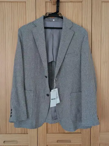 린넨 혼방 울 자켓 M 그레이 MUJI Labo 무지 라보 무인양품