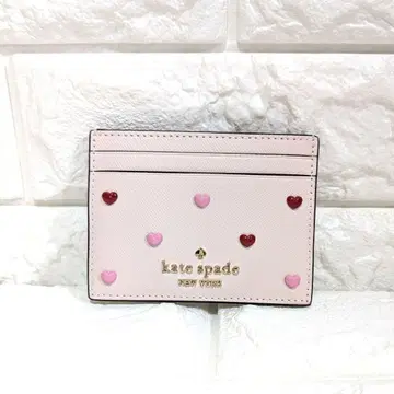 미사용급 kate spade newyork 카드 홀더 핑크 가죽