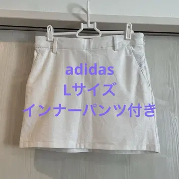 [ L 사이즈 ] adidas 여성용 골프 스커트 화이트 미사용