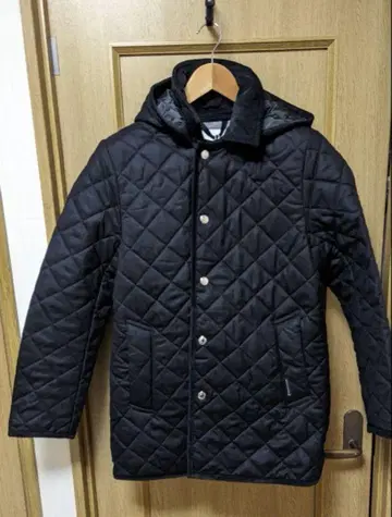 별주 MACKINTOSH 스터드 버튼 퀼팅 후디드 코트