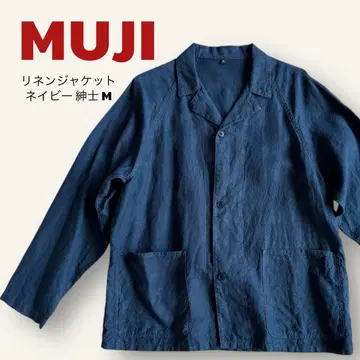 MUJI 무인양품 린넨 자켓 네이비 신사 M