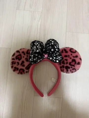 미니풍 레오파드 무늬 머리띠
