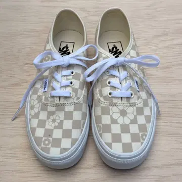 VANS 오센틱 플로럴 체크 마쉬멜로우 23.5 미사용